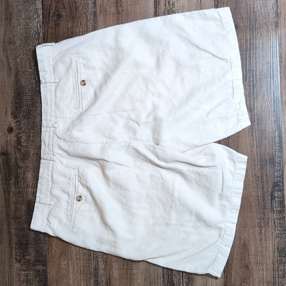 Peter Millar Surfside Shorts Size 38 Light Khaki Linen Silk Blend - Picture 5 of 7